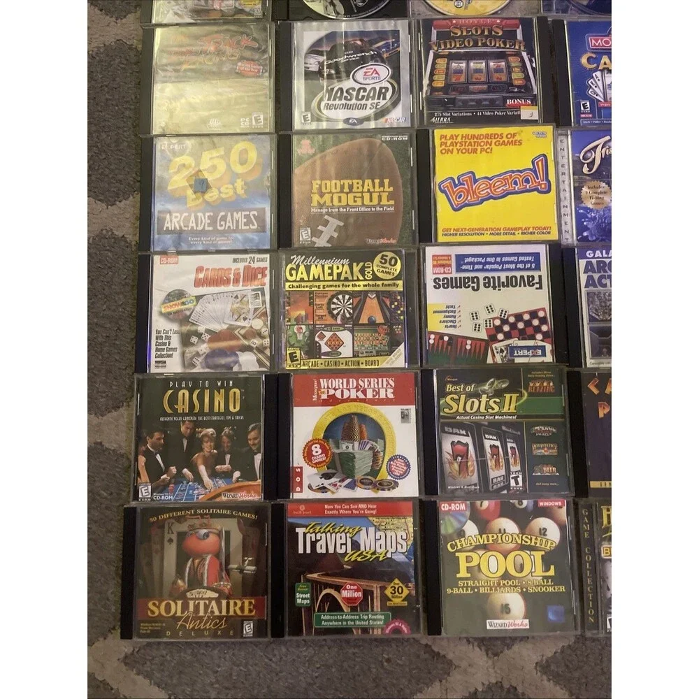 Vintage PC Games, CD-ROM, Microsoft, Game manuals, Lot 45 + Discs